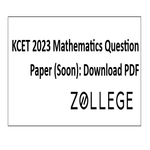 KCET 2023 Mathematics Question Paper Soon Download PDF